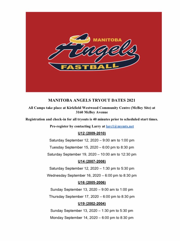 MB Angels Dates and Times